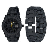 Oyster Crystal Stones Watch Set